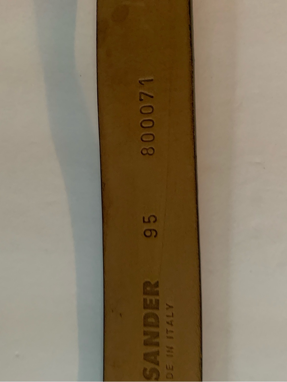 Jil Sander Tan Leather Belt - Classic Casual Style 95 - Picture 5 of 10